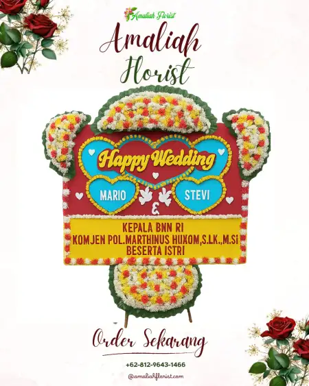 Papan Bunga Pernikahan Weda Tengah
